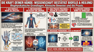 Deine Hand formt Felder und heilt