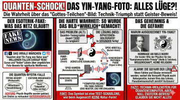 Yin Yang im Photon Symbol oder Zufall