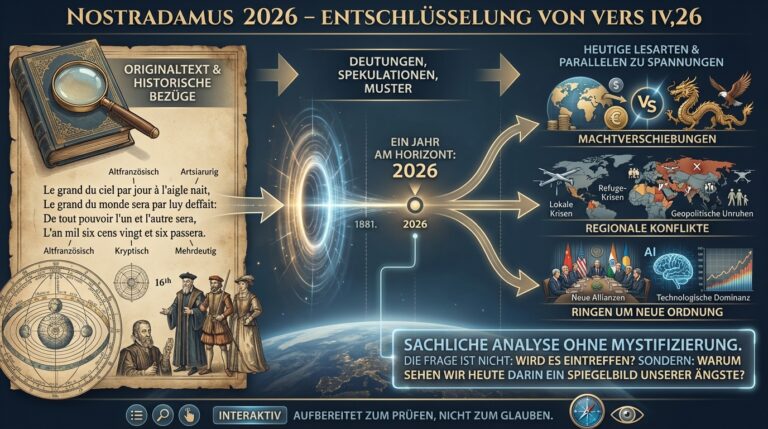 Nostradamus 2026 – Entschlüsselung von Vers IV,26